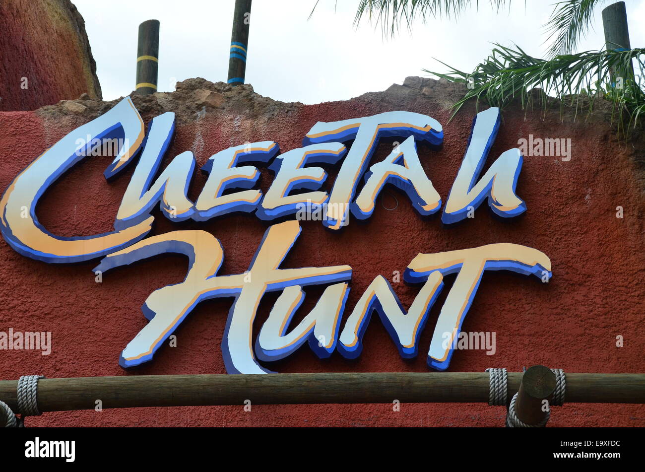 The Cheetah Hunt ride at Busch Gardens, Tampa, Florida,USA Stock Photo