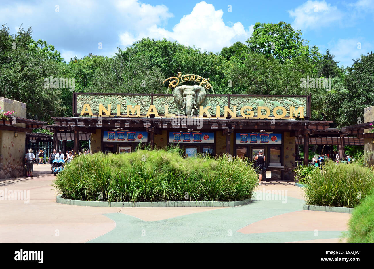 Entrance to Disney's Animal Kingdom, at Walt Disney World Resort, Orlando, Florida Stock Photo