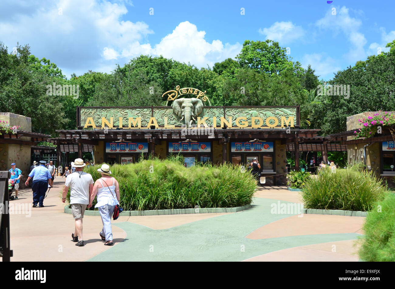 Entrance to Disney's Animal Kingdom, at Walt Disney World Resort, Orlando, Florida Stock Photo