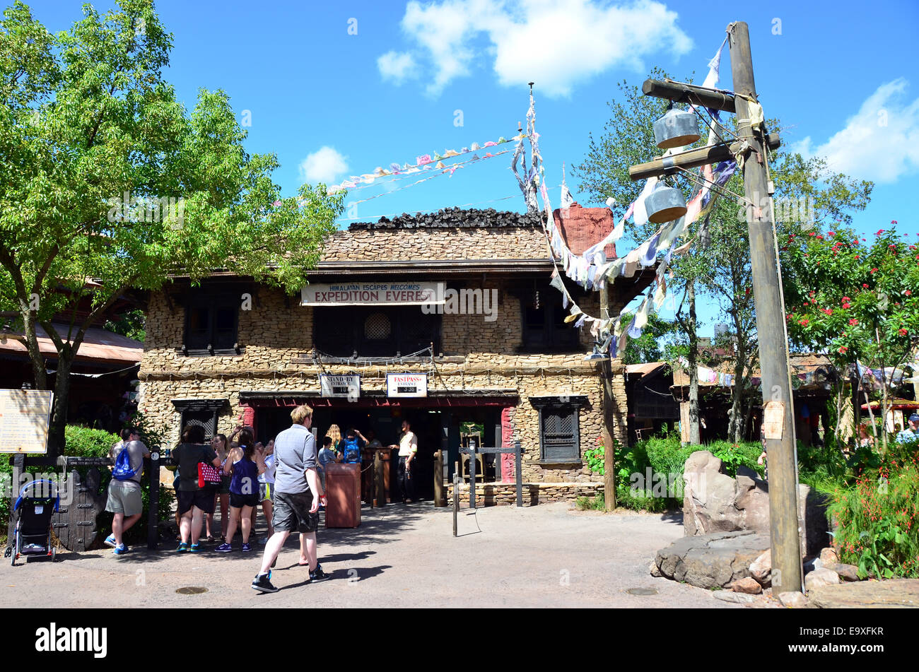 Entrance to Expedition Everest Ride at Disney's Animal Kingdom, Walt Disney World Resort, Orlando, Florida Stock Photo