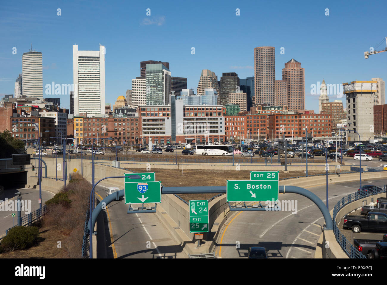 south Boston MA skyline Stock Photo