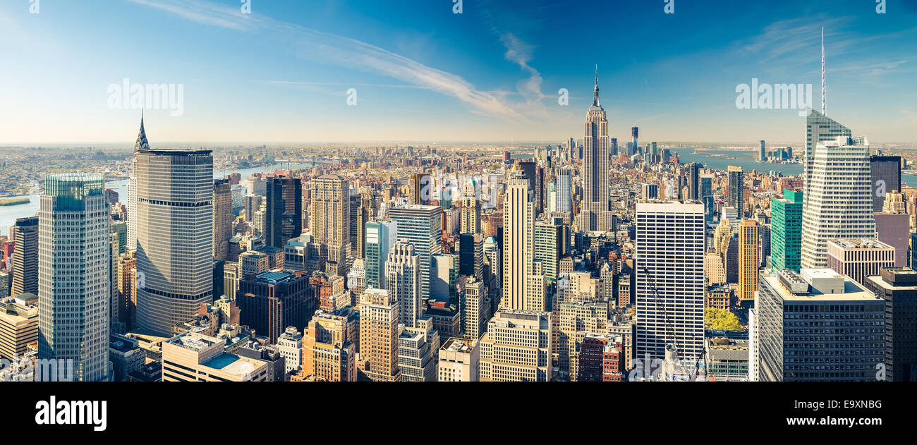 Manhattan aerial view Stock Photo