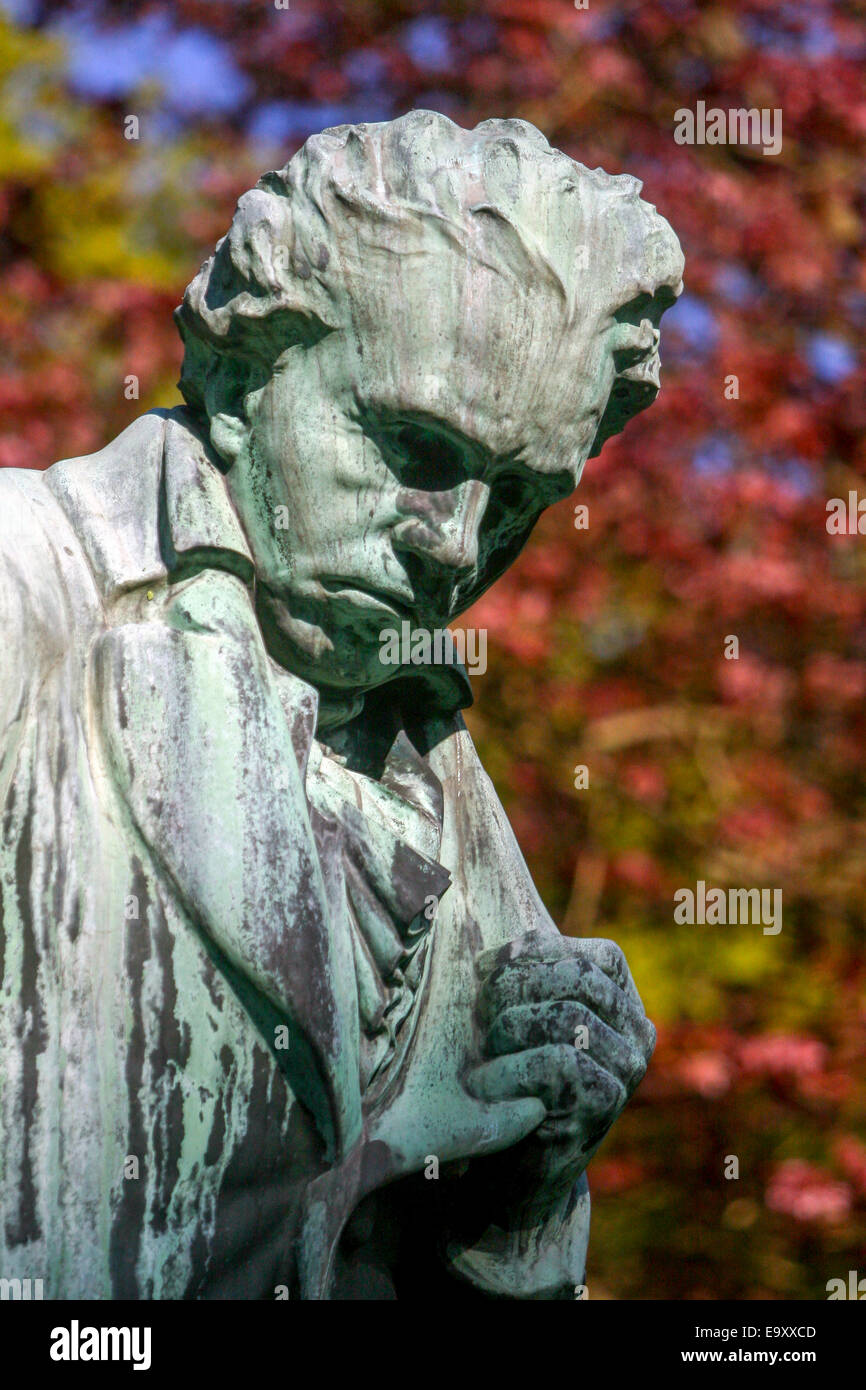 Statue Ludwig van Beethoven Portrait Karlovy Vary Czech Republic Stock Photo