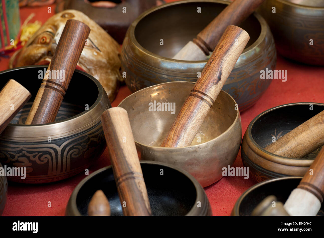 Display of Bhutanese handicraft, Thimphu, Bhutan Stock Photo