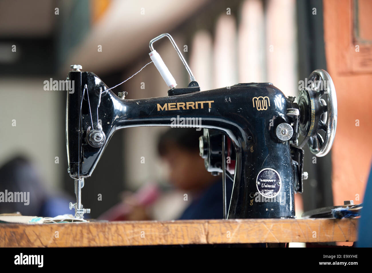 Sewing machine in National Institute For Zorig Chusum, Thimphu, Bhutan