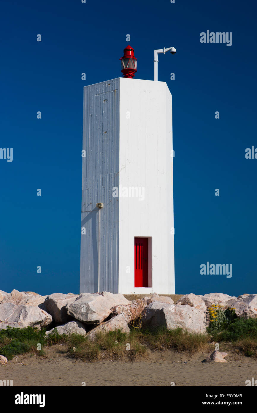 Lighthouse at the marina in Punta Ala, Tuscany, Italy Stock Photo