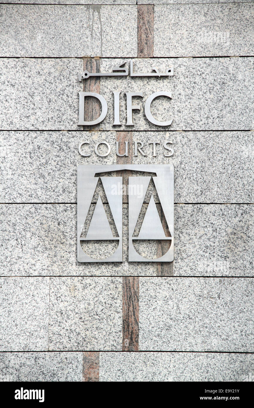 Dubai International Financial Centre court house Stock Photo