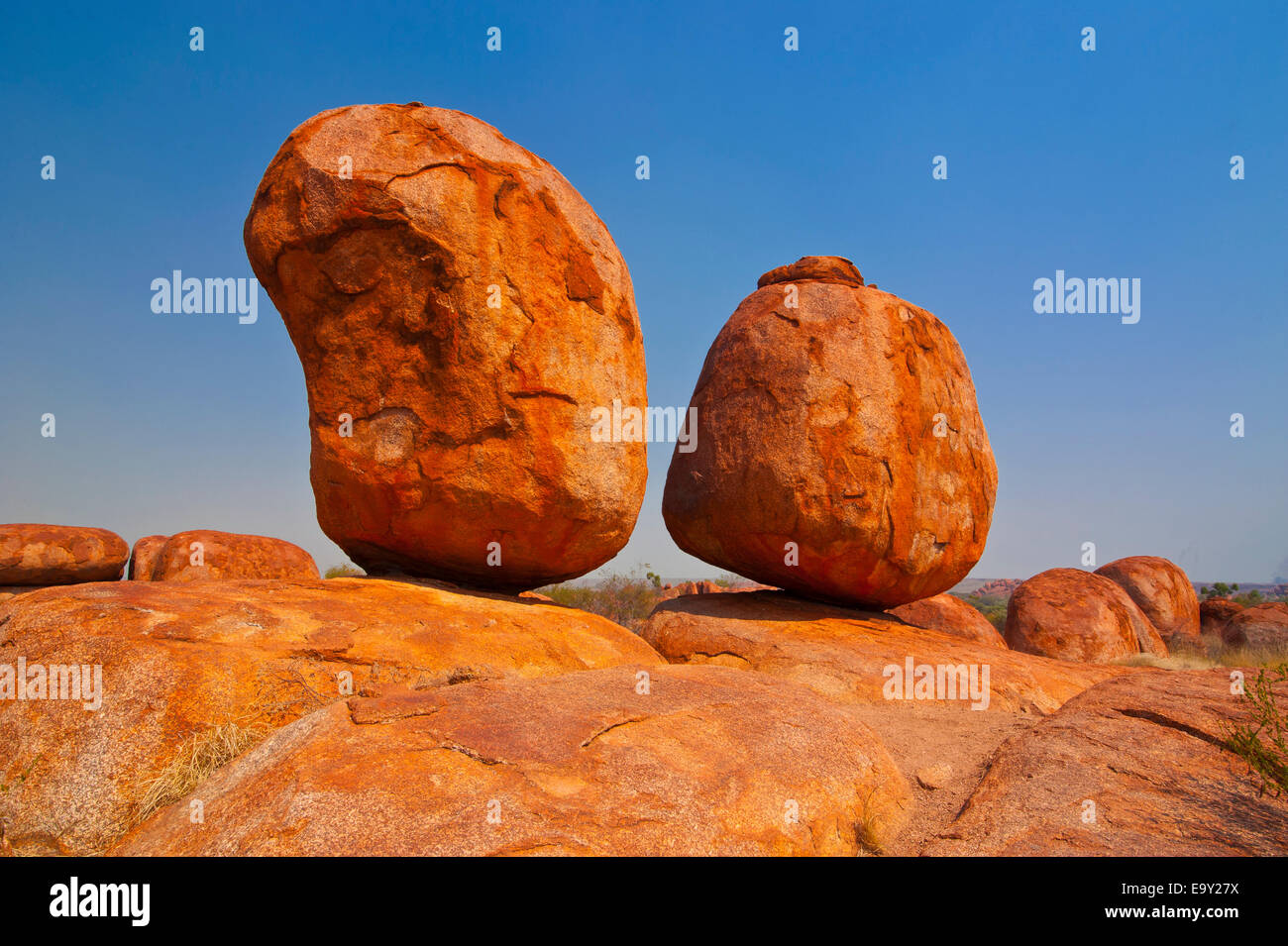 Granite boulders in the Devil's Marbles Conservation Reserve, Karlu Karlu, Northern Territories, Australia Stock Photo