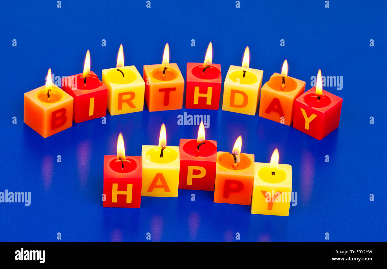 Candles writing happy birthday birthday hi-res stock photography and images  - Page 2 - Alamy