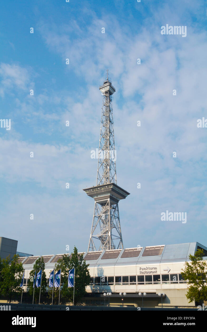 Funkturm tower (1928), Messe, Fair Trade grounds, Charlottenburg, west Berlin, Germany Stock Photo