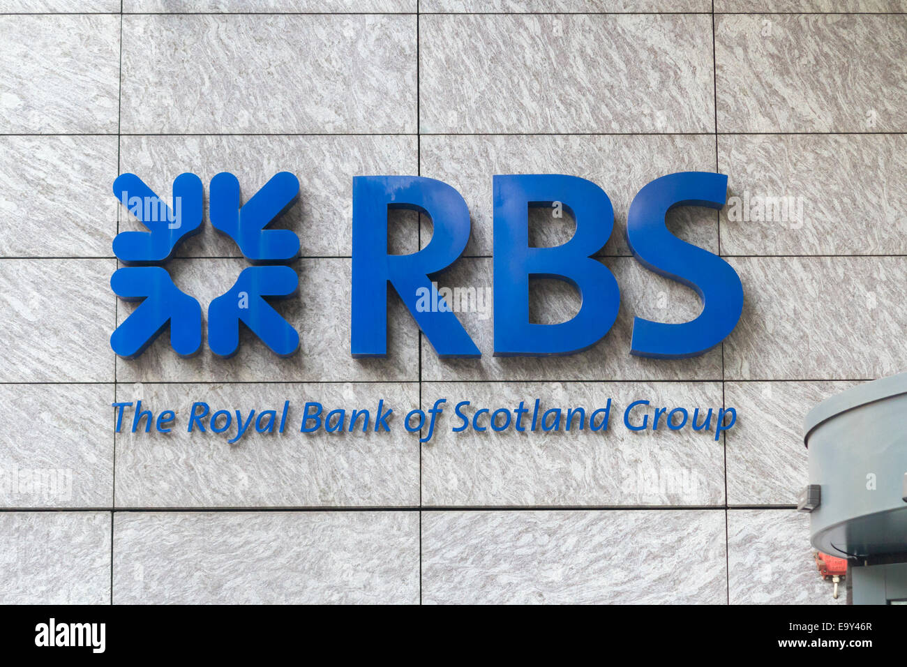 Royal bank of Scotland RBS group sign, London, UK Stock Photo