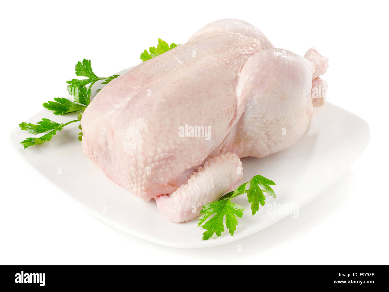 Fresh whole chicken on Cut Out Stock Images Pictures Alamy