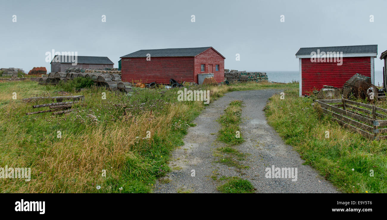Houses at fishing village, Sally's Cove, Gros Morne National Park
