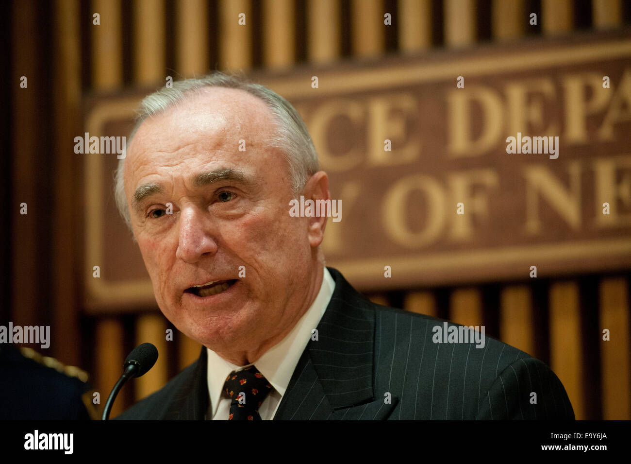 Nov. 3, 2014 - Manhattan, New York, U.S. - Police Commissioner WILLIAM ...