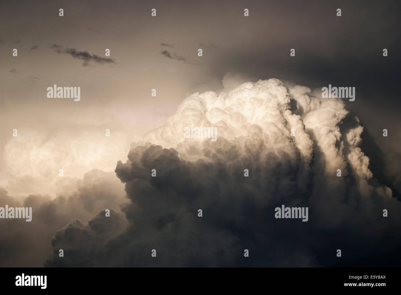 Strong updraft tower in northeast Oklahoma. Stock Photo