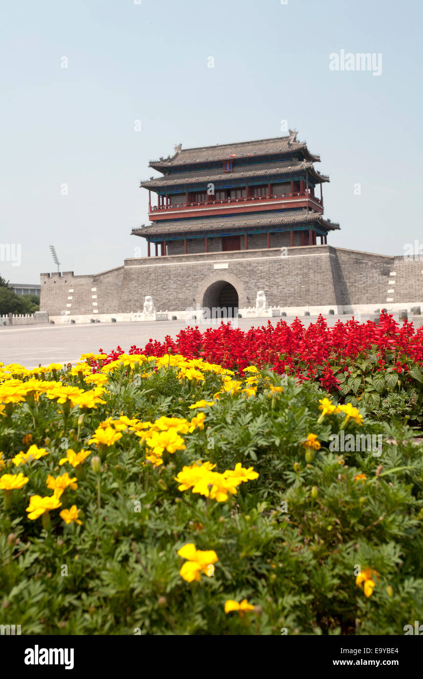Beijing Yongding Gate tower Stock Photo