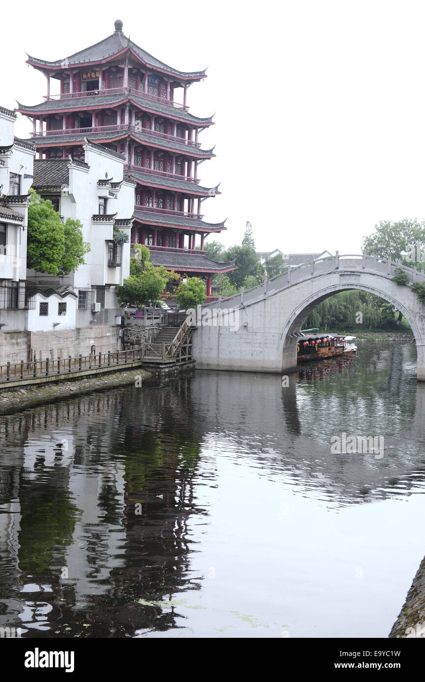 Feixi County Sanhe Ancient Town Stock Photo