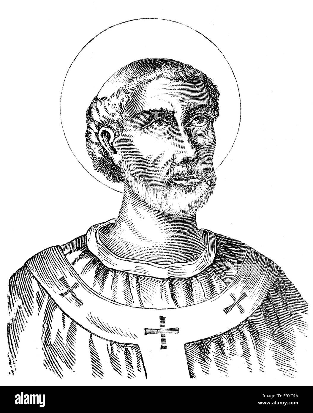 Pope Leo VII, Pope from 936 to 939 , Papst Leo VII Stock Photo