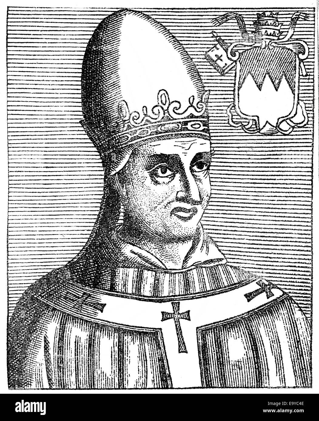 Pope Gregory V, born Bruno of Carinthia or Gregorius V, Pope from 996 to 999, Papst Gregor V., vorher Brun(o) von Kärnten  Salie Stock Photo