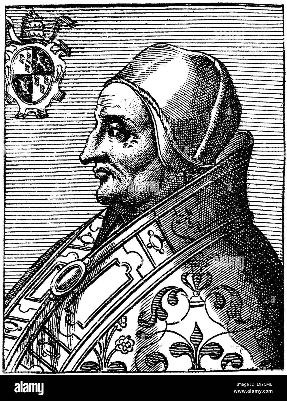 Pope Adrian VI or Hadrianus VI, born Adriaan Florensz, 1459-1523, pope from 1522 to 1523 , Papst Hadrian VI., geboren Adriaan Fl Stock Photo