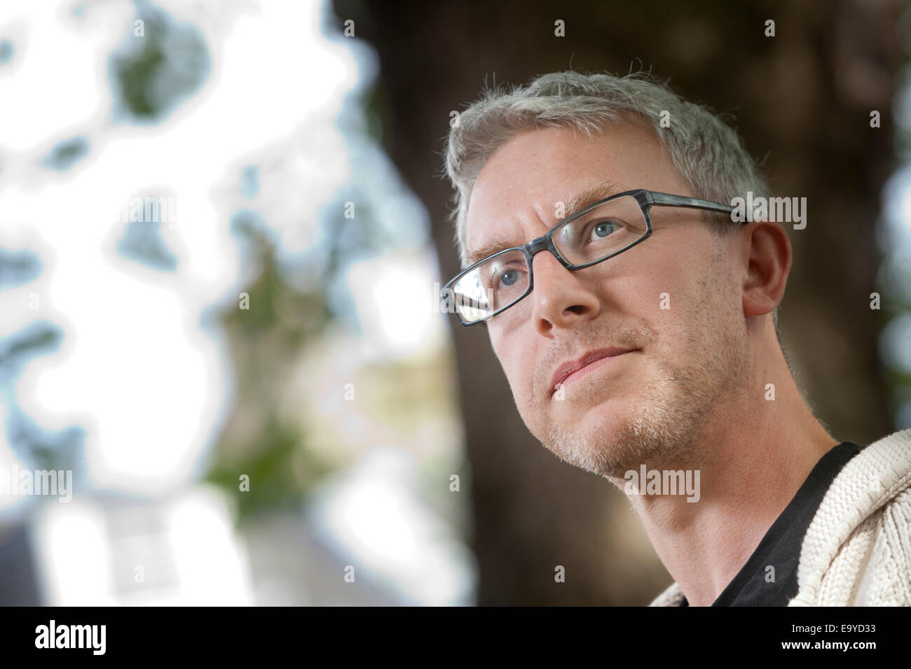 Alastair Bonnett, author and Professor of Social Geography, at the Edinburgh International Book Festival 2014. Stock Photo