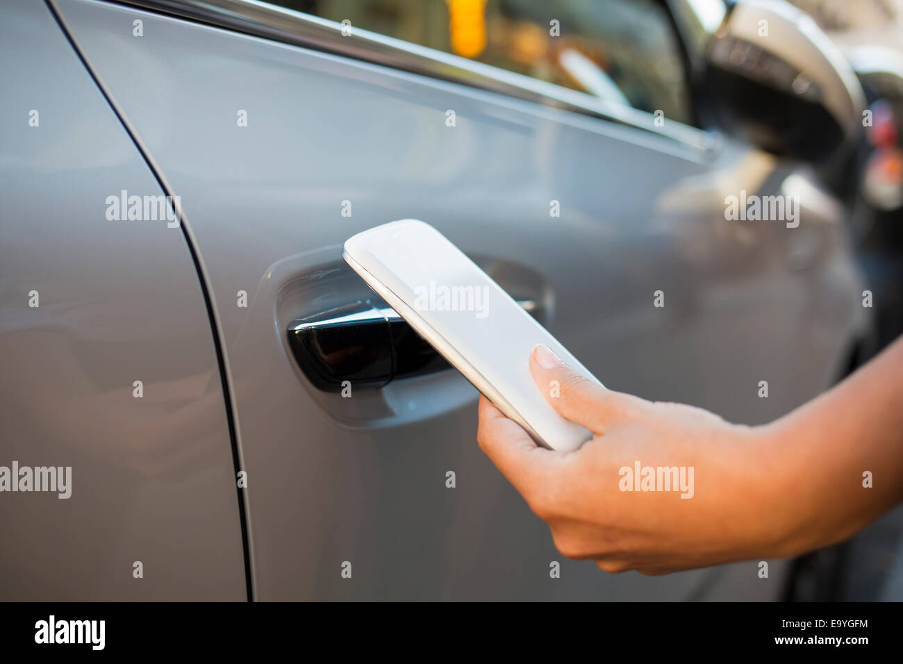 app bluetooth business car city communication computer concept connecting connection contact device digital display door Stock Photo
