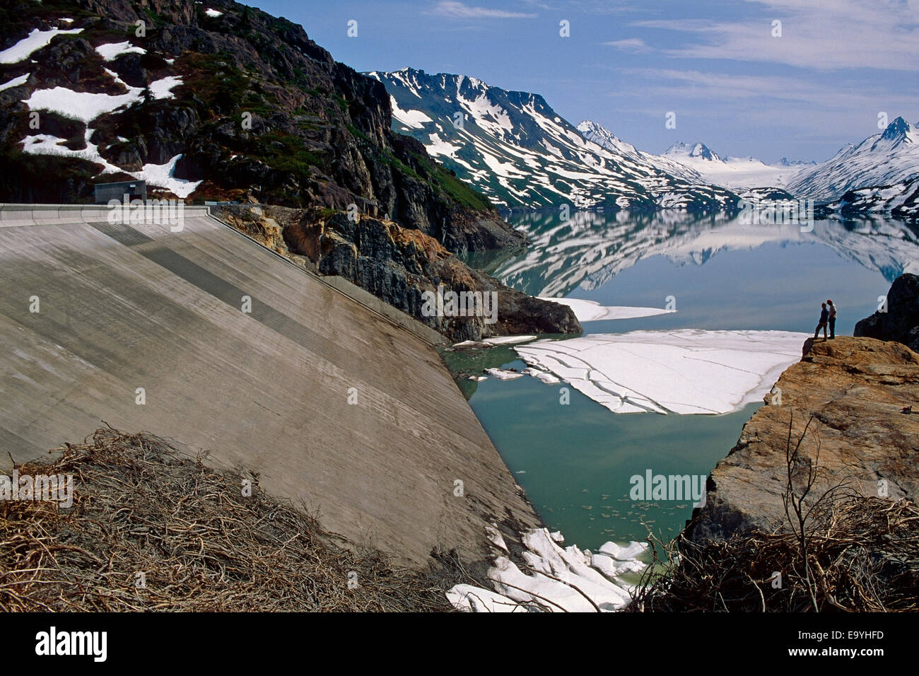 Alaska Kenai Peninsula Hydro Electric Project Dam Bradley Lake Summer