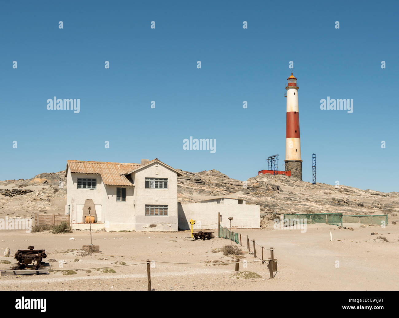 Lighthouse at Diaz Point, Ludderitz, Namibia, Africa Stock Photo