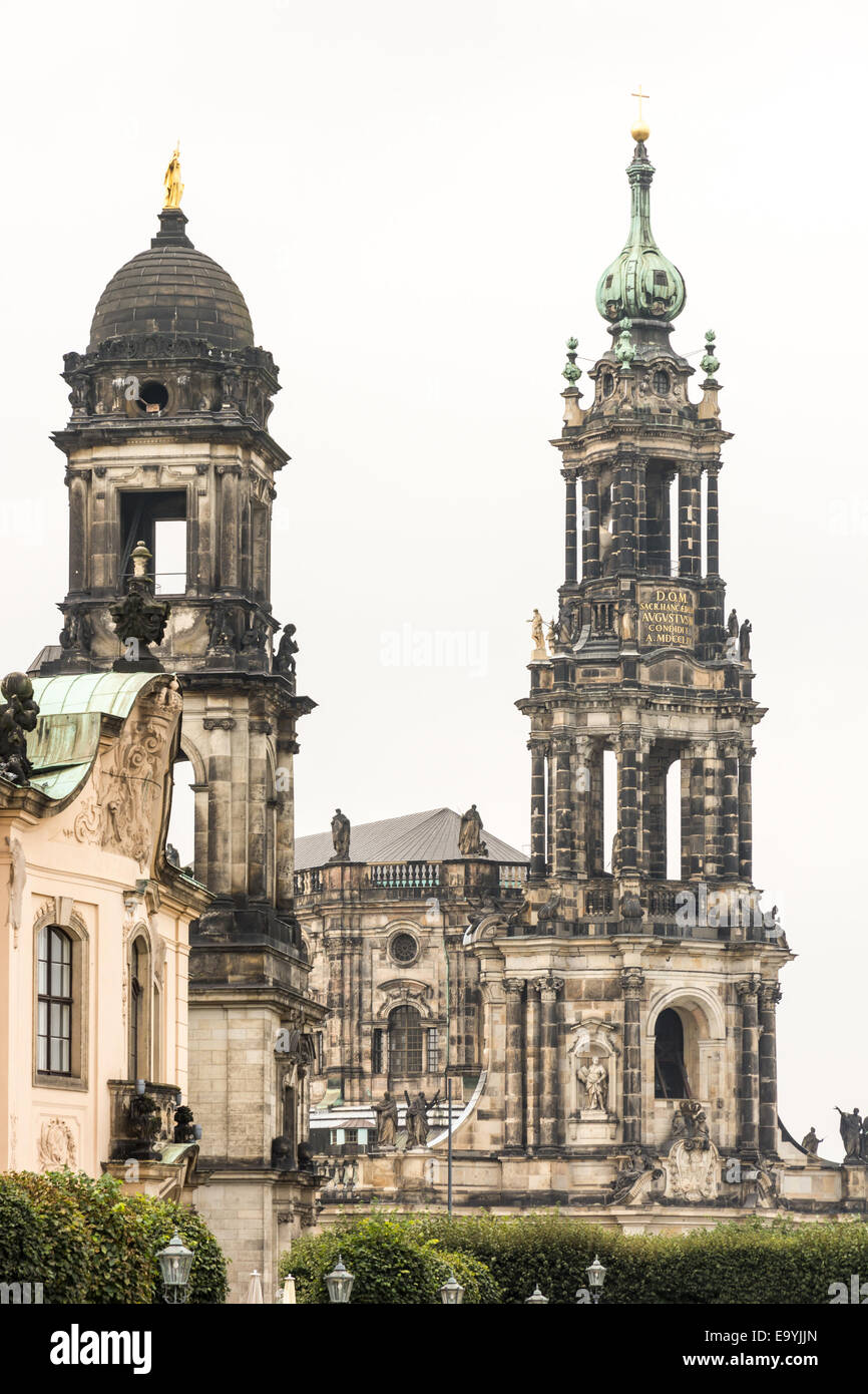 The Hofkirche in Dresden (Saxony) Stock Photo