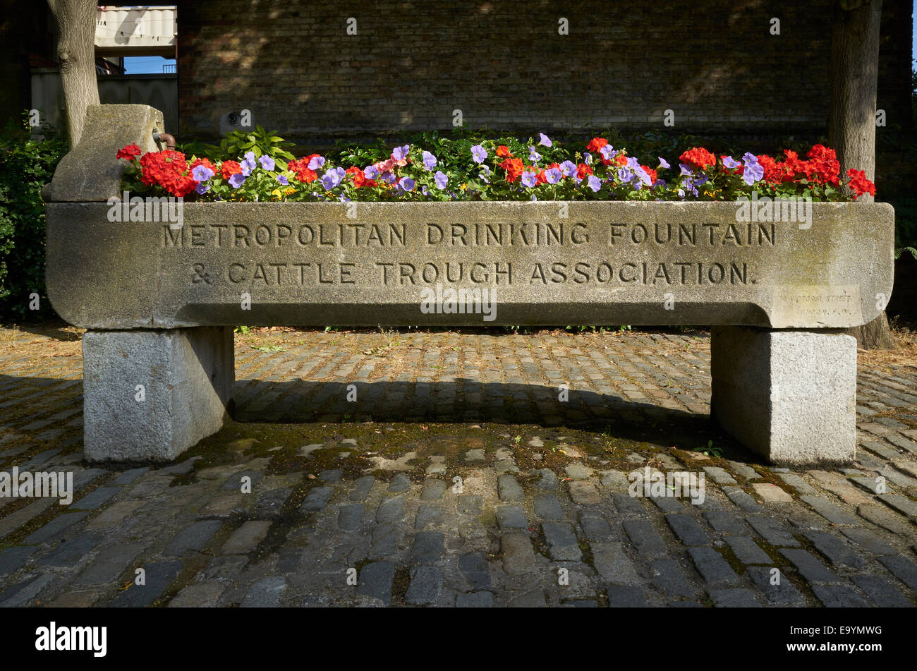 Drinking trough in East London, UK Stock Photo