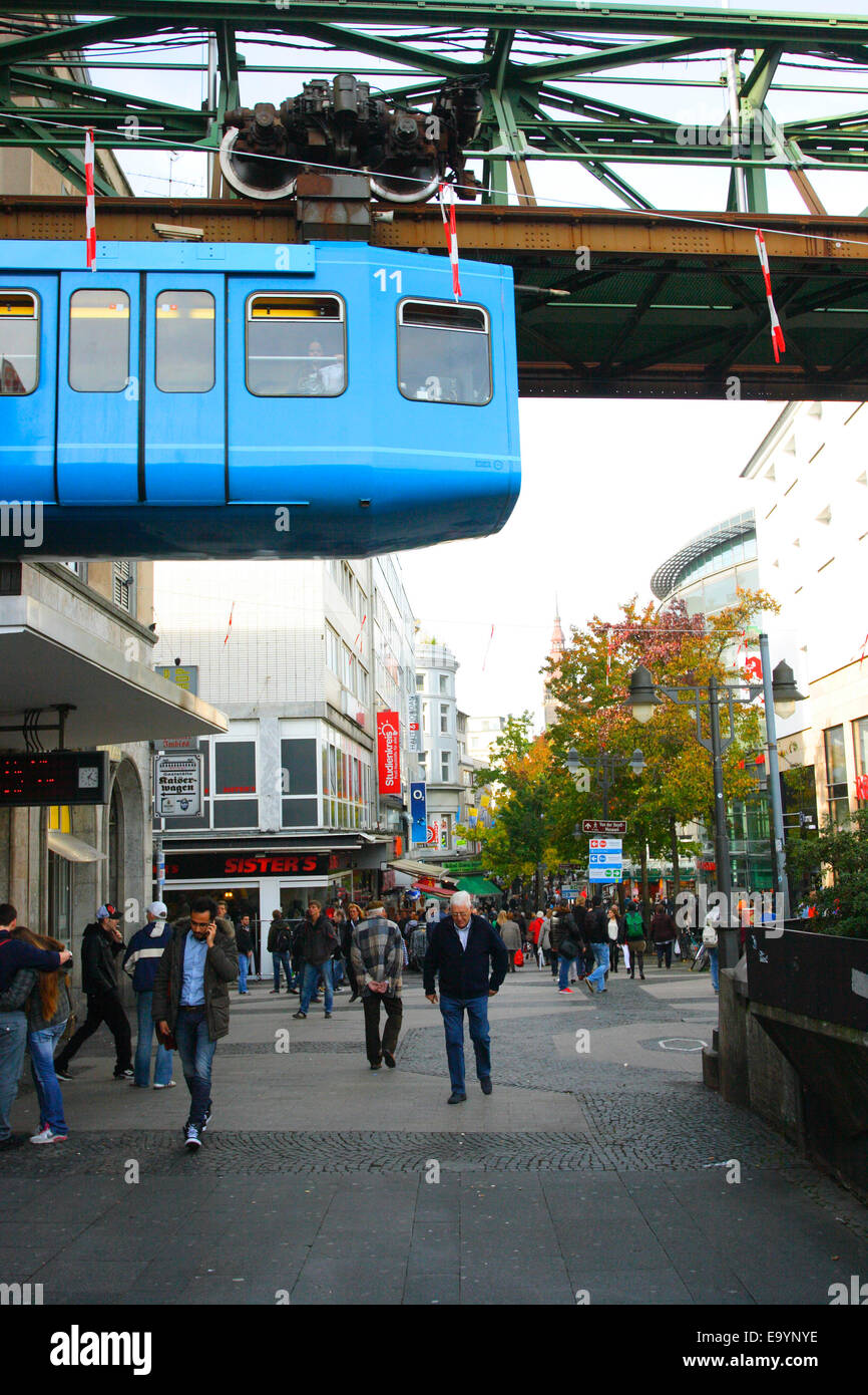 Schwebebahn. Suspension railway. Wuppertal. Nordrhein-Westfalen. Germany Stock Photo