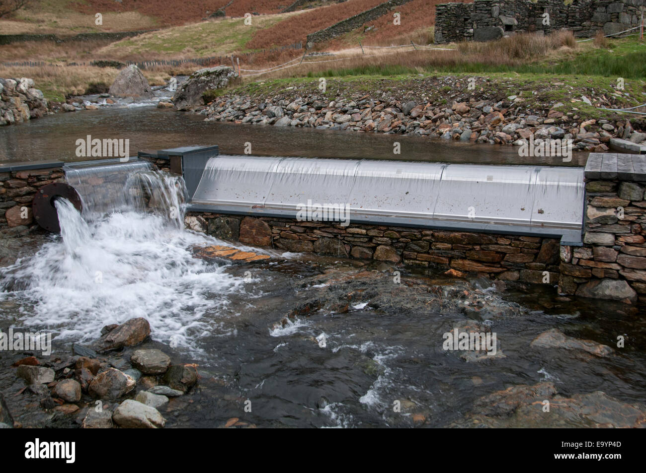 Small hydroelectric power generating facility. Nantgwynant north Wales