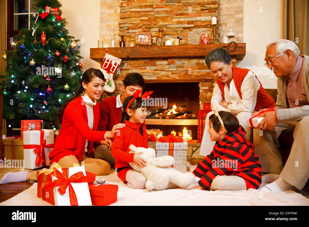 Family on Christmas Stock Photo Alamy Christmas For Family