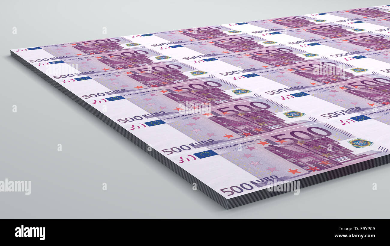 500 euro banknote paper currency Stock Photo