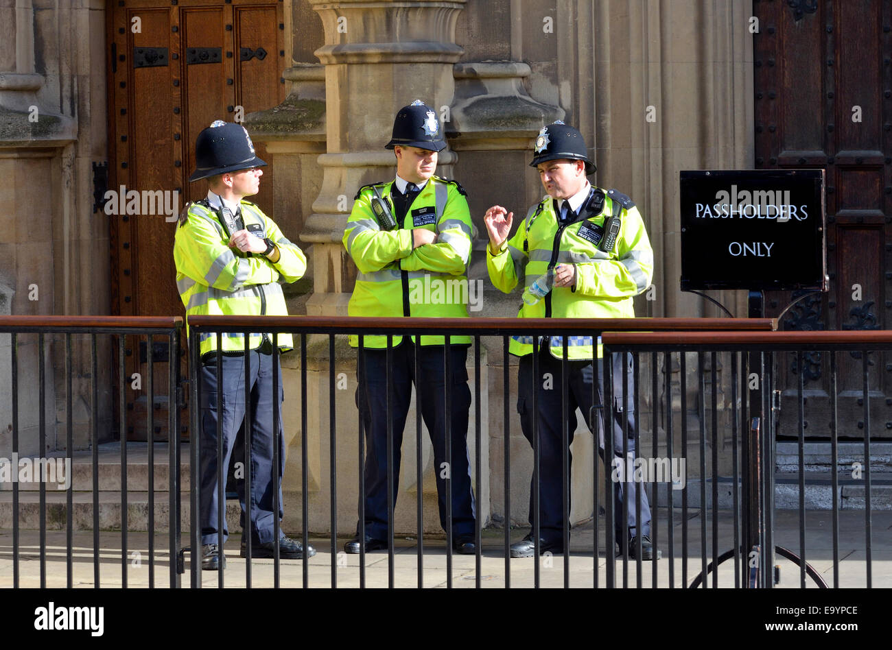 London, England, UK. Police officers on duty outside the Houses of ...