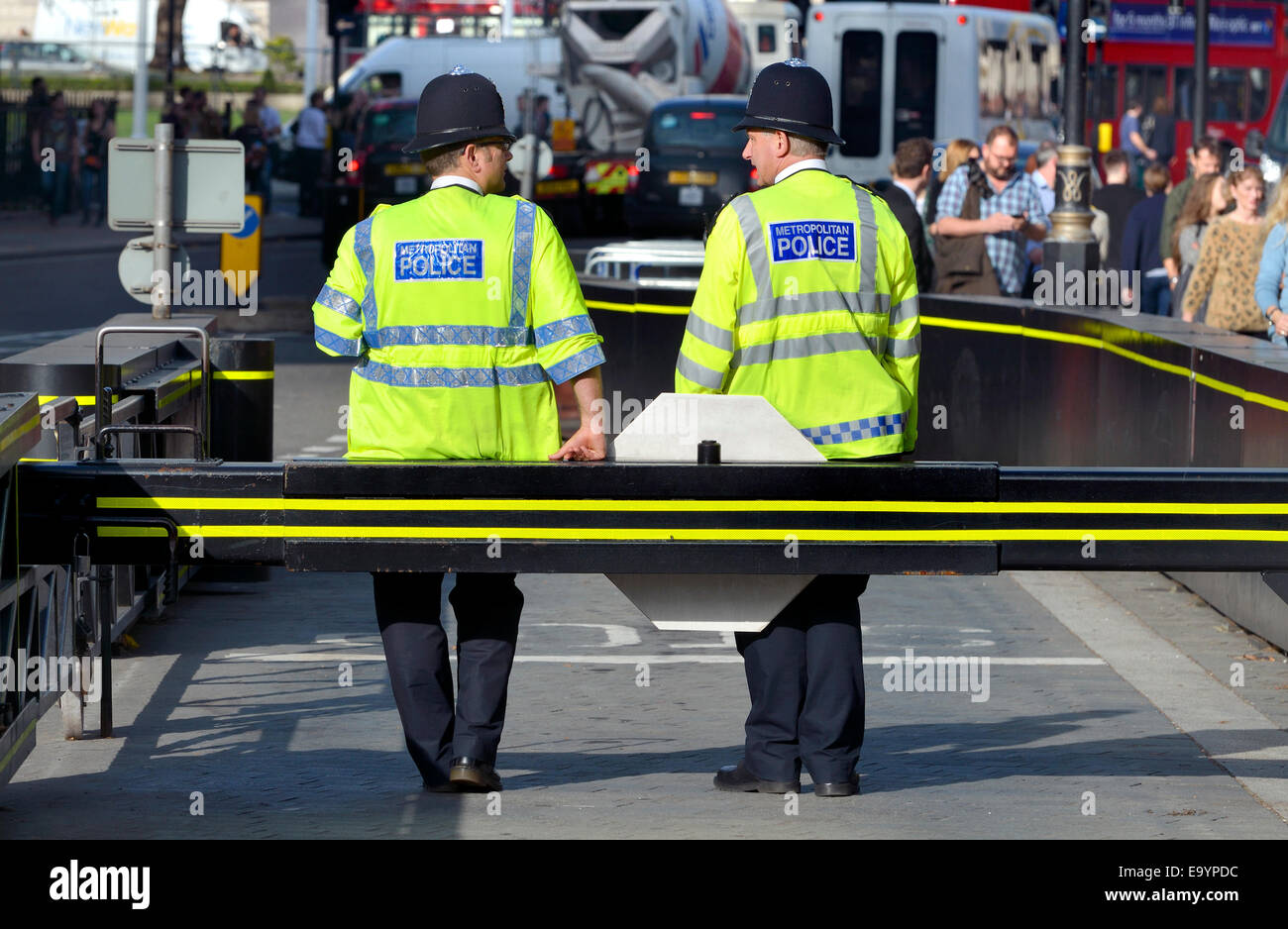 London, England, UK. Police officers on duty outside the Houses of ...