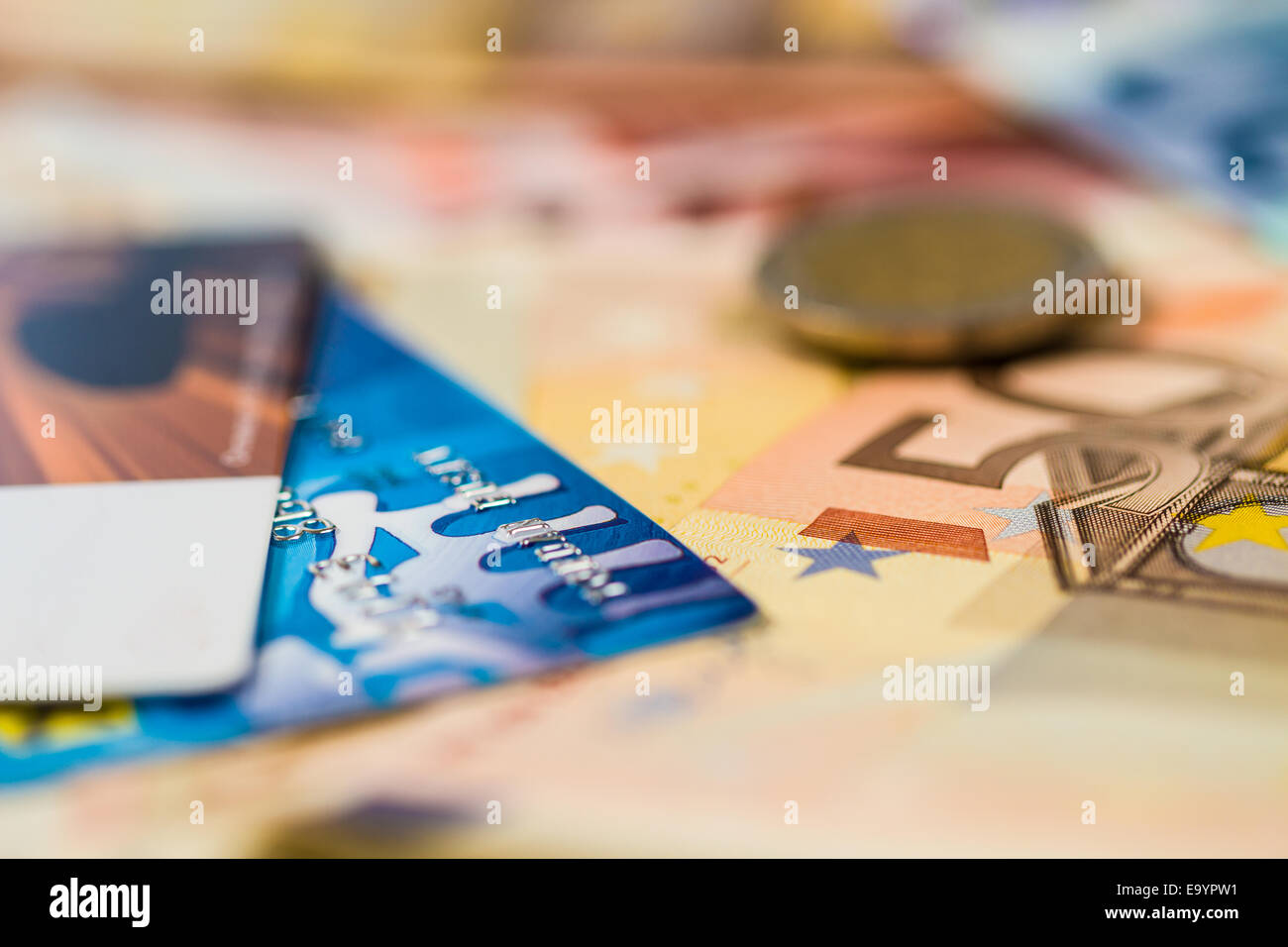 Easily loaded money. Prepaid card. Easy load money to credit card. Stock Photo