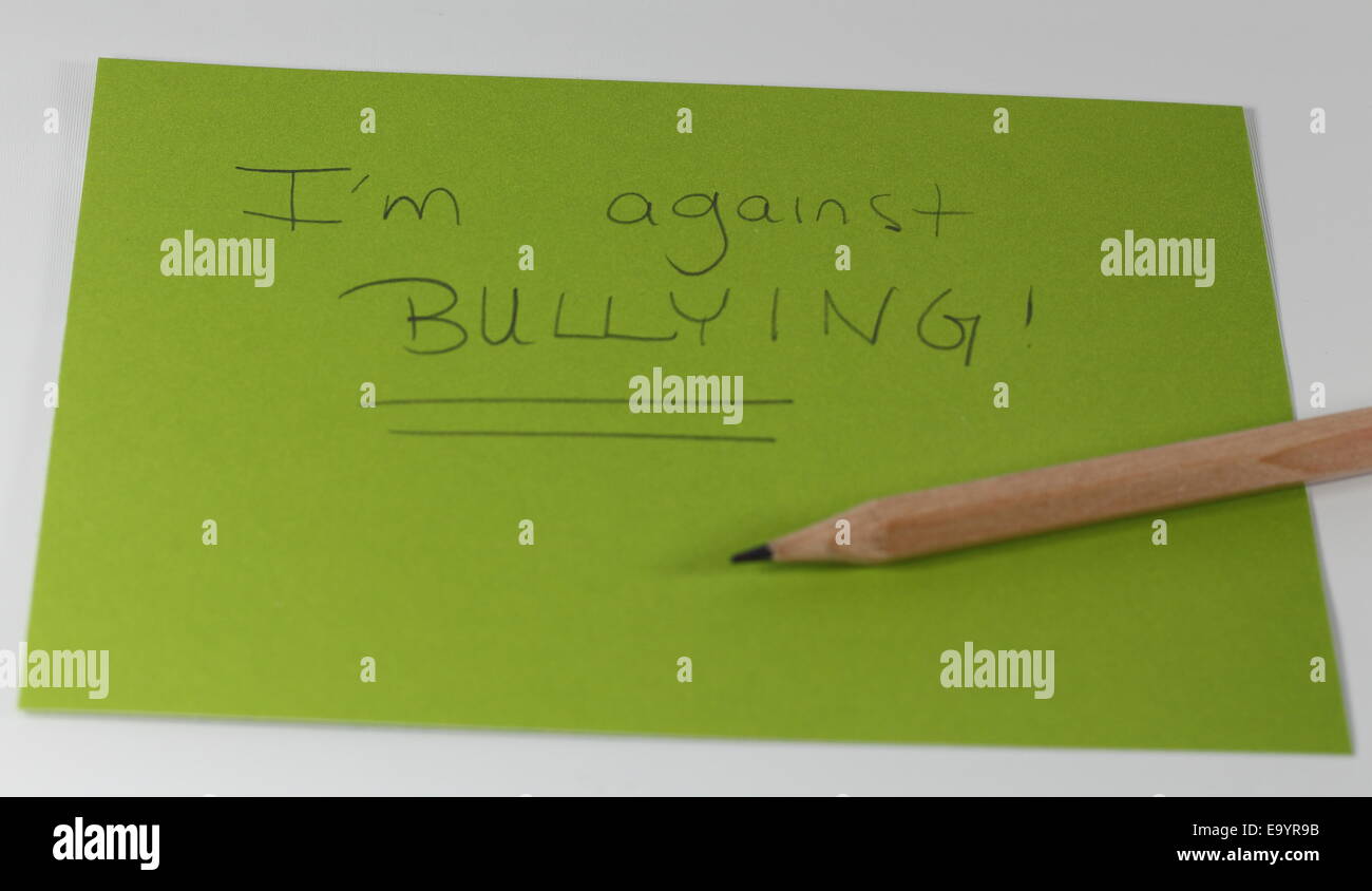 Against bullying Stock Photo