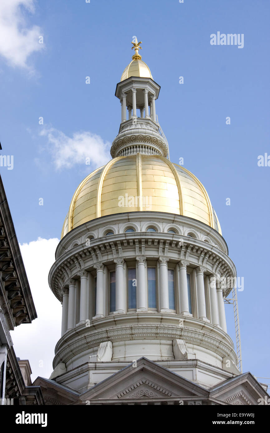 Dome of the New Jersey State House capitol building which is located in ...