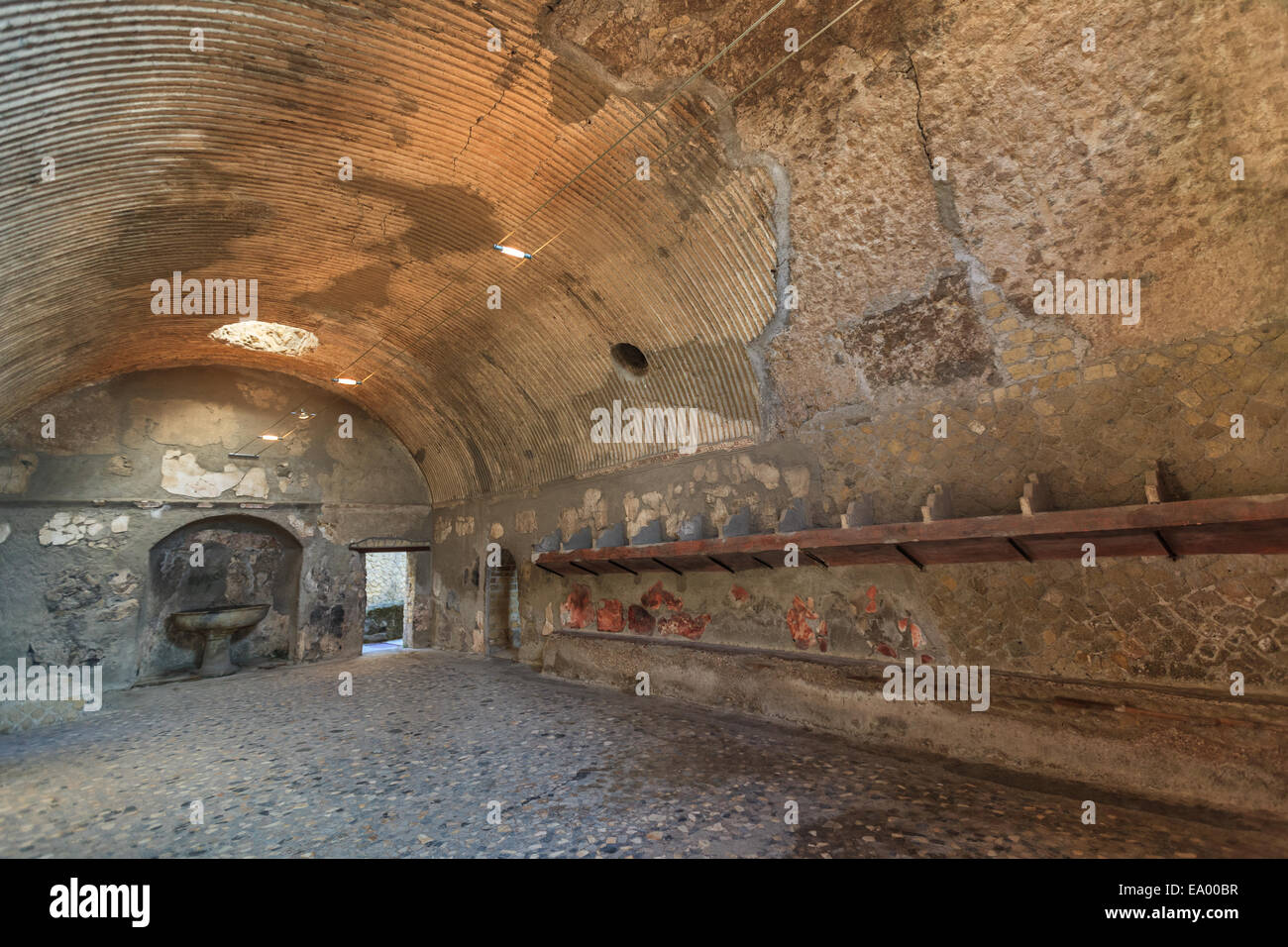 Roman baths at the ancient city of Herculaneum Stock Photo