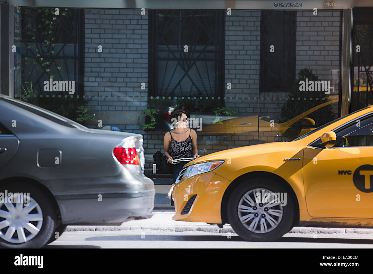 New York City Bus Stop High Resolution Stock Photography and Images - Alamy