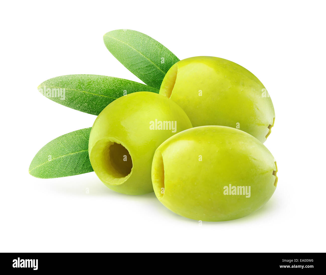 Olives On White Stock Photo - Download Image Now - Olive - Fruit