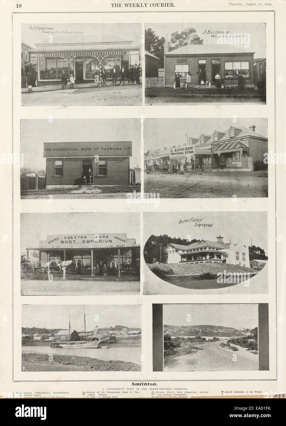 Smithton, Tasmania (1919) Smithton, Tasmania (1919) 13415641554 o Stock
