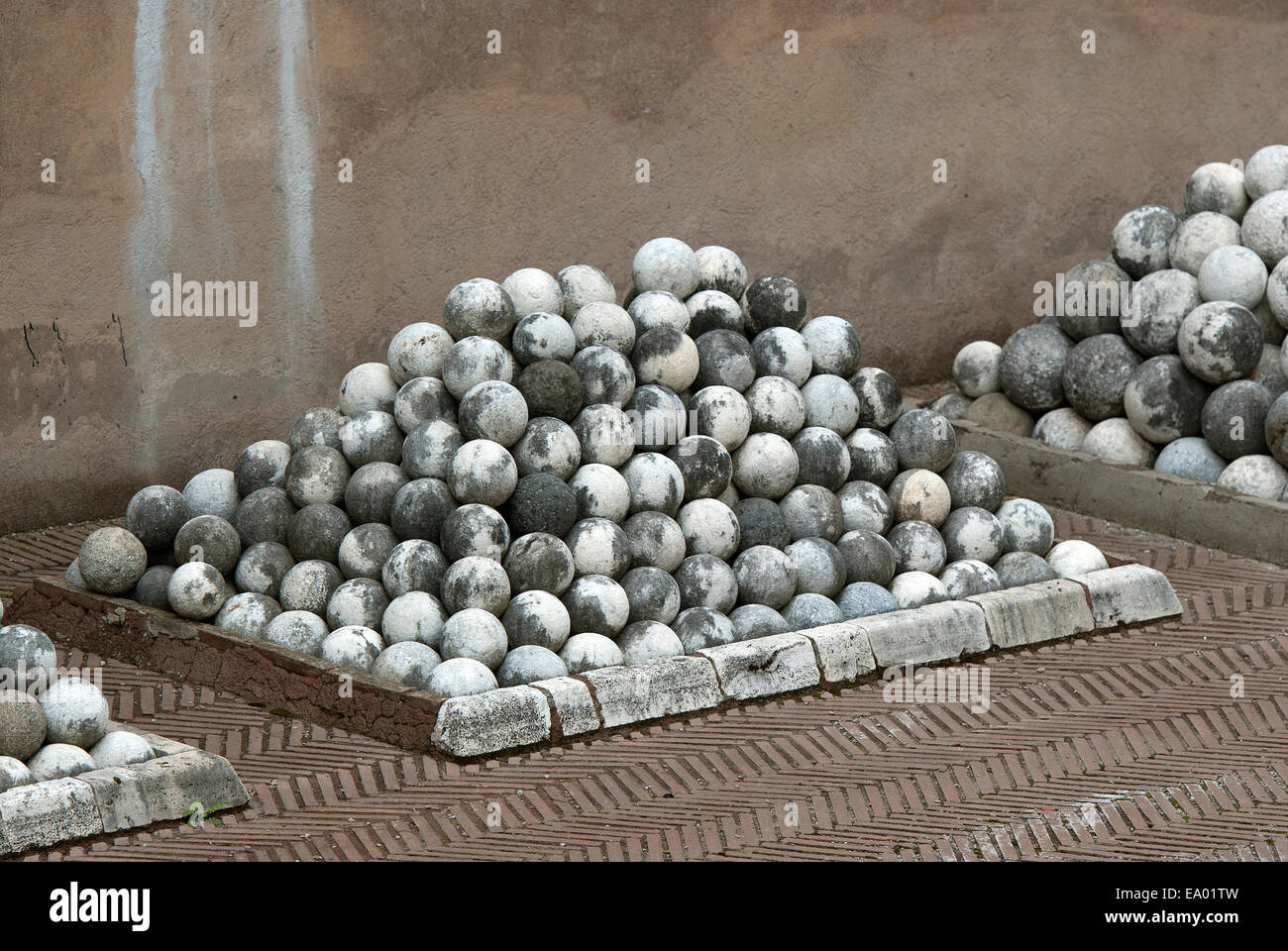 Stone cannon balls, Castel Sant’Angelo, Mausoleum of Hadrian, Rome