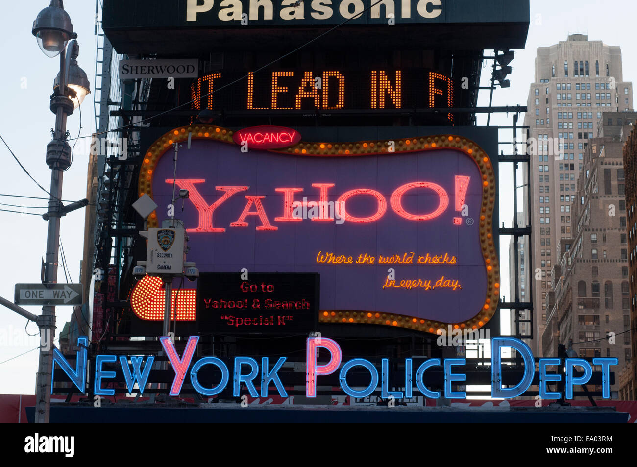 New York Police Dept Times Square Manhattan New York New York USA. Police Department. Times