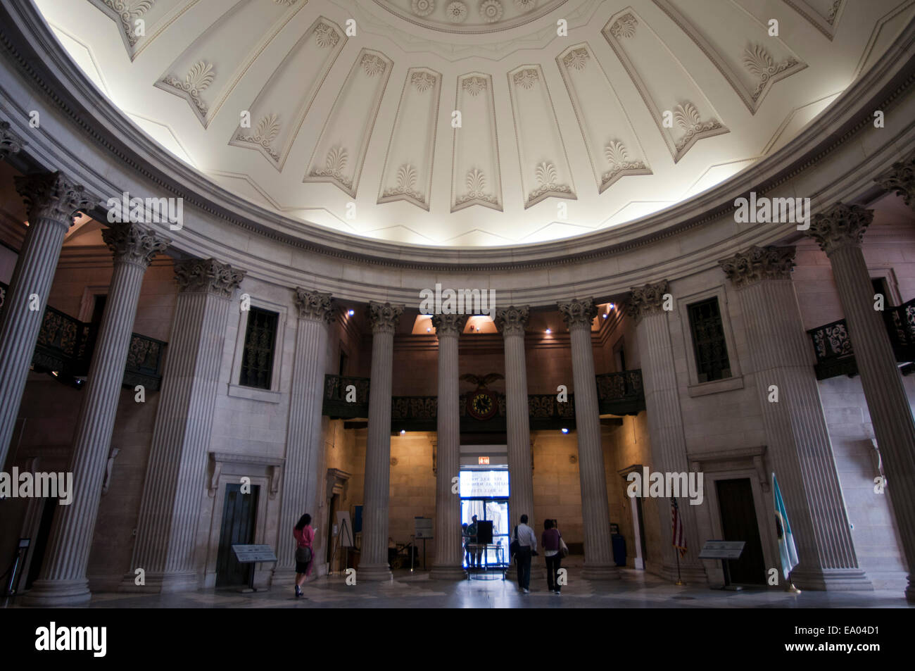 Inside Federal Hall. New York. Manhattan. Federal Hall National Memorial Rotunda, New York. NY. USA. Federal Hall, built in 1700 Stock Photo