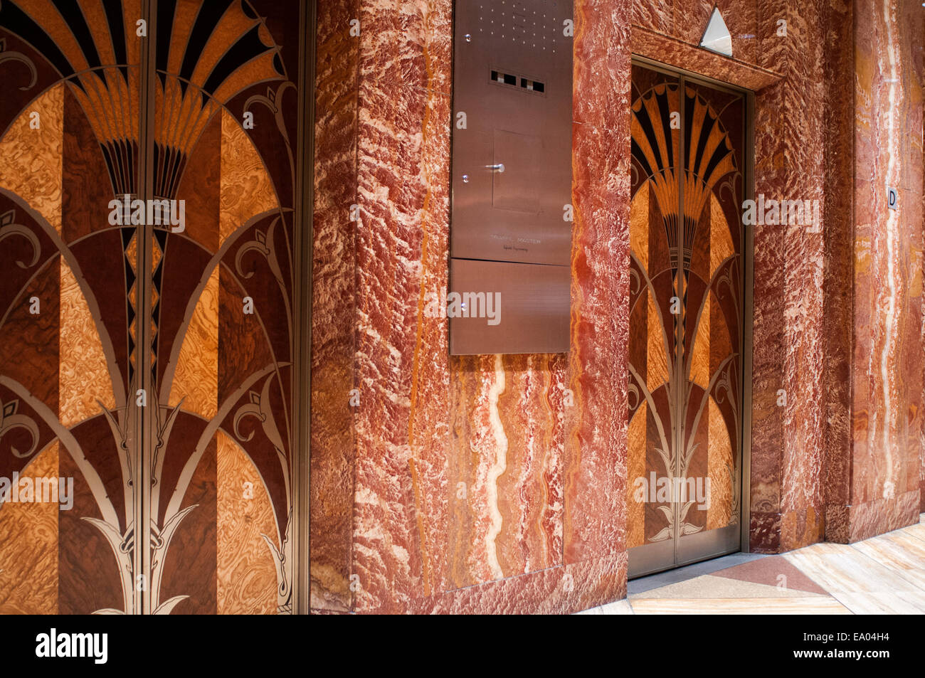 Chrysler building elevator new york. Elevator Doors Chrysler Building Manhattan New York. The