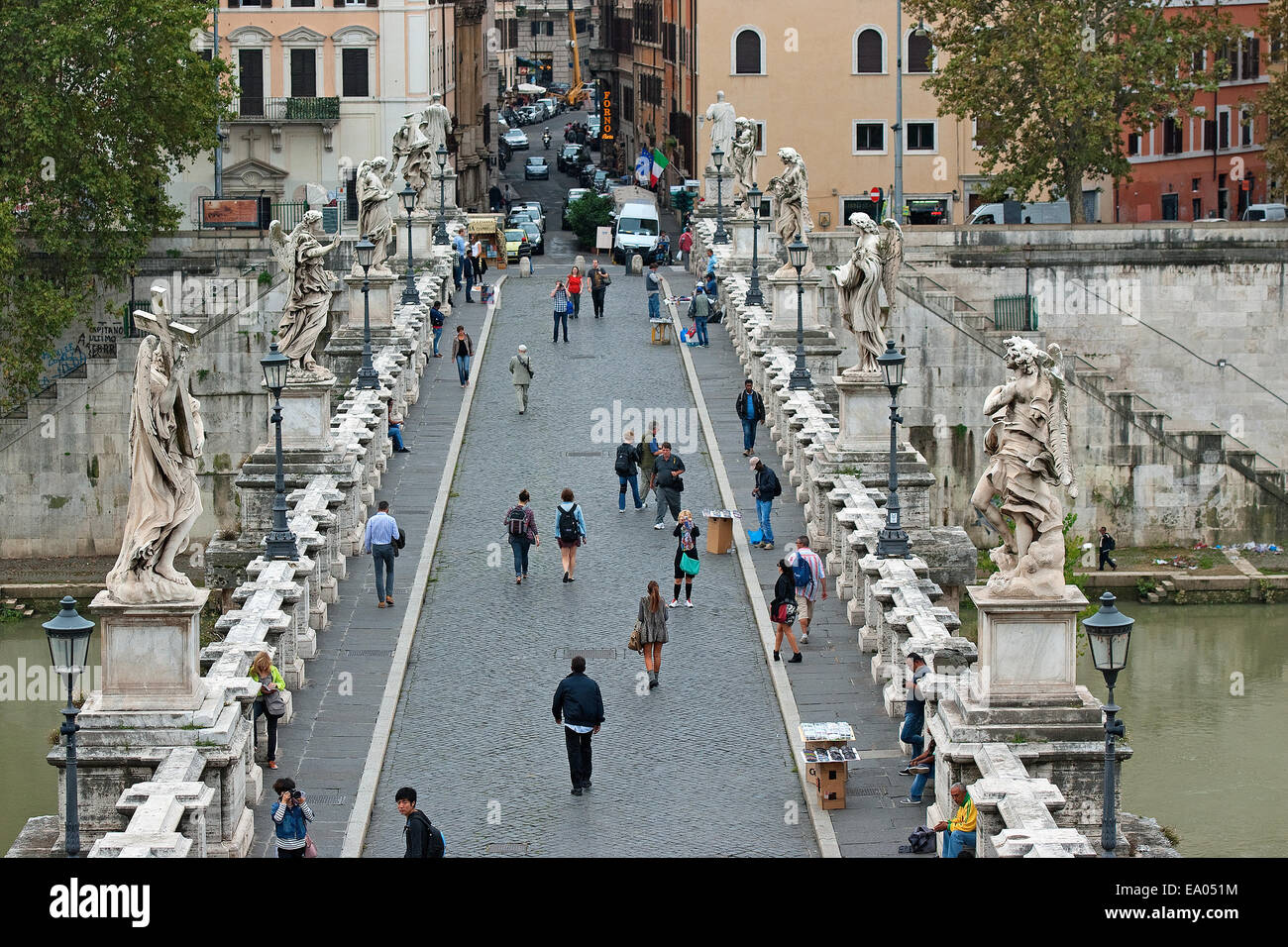 Sant'Angelo bridge with statues by Gian Lorenzo Bernini, ponte Sant