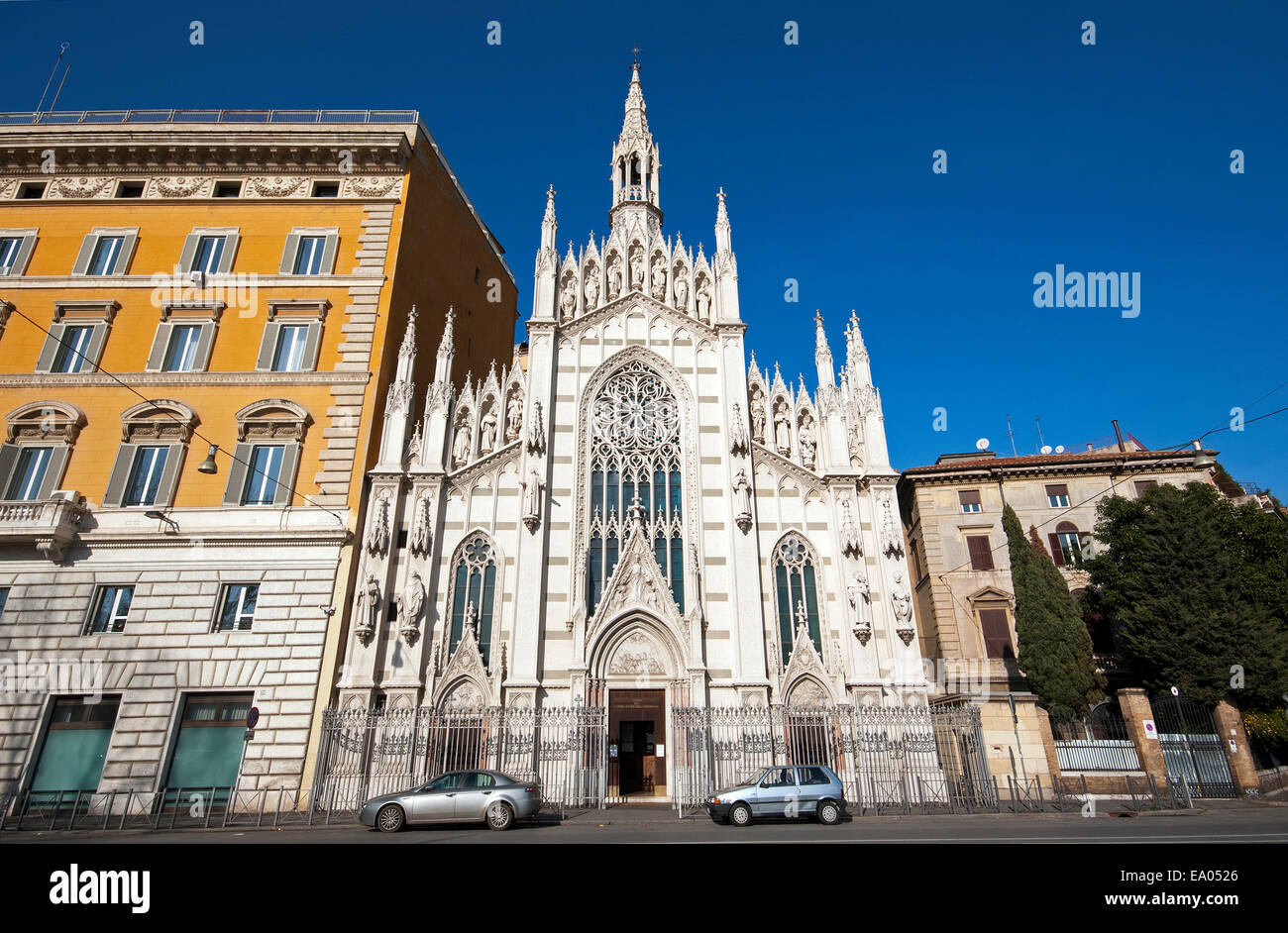 Church of Sacro Cuore del Suffragio (Sacred Heart of Suffrage, with inside the museum of the Holy Souls in Purgatory), Rome, Lazio, Italy Stock Photo