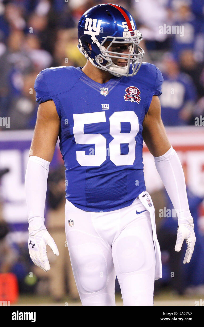 November 3, 2014: New York Giants middle linebacker Mark Herzlich ...